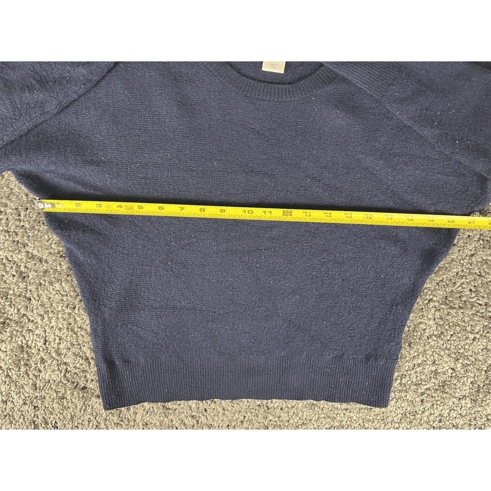 Max Studio 100% Extra Fine Merino Wool Blue Knit Sweater Top - Womens Small - Picture 4 of 6